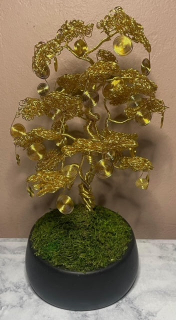 Gold Money Tree - Wire Tree