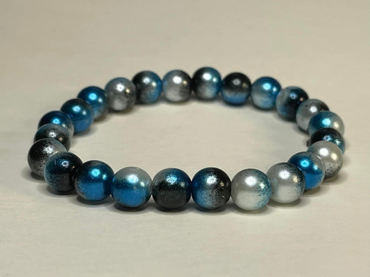 Black and Blue Pearl Bracelet