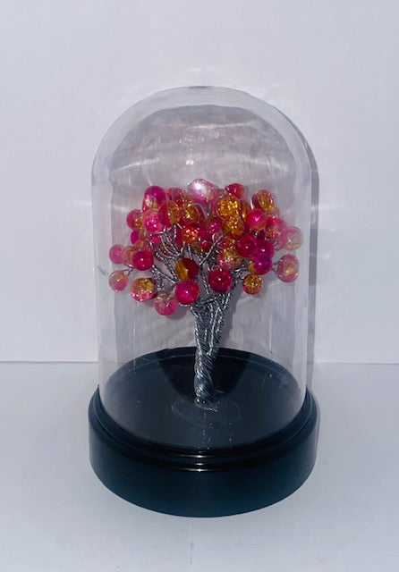 Orange and Pink Bead Wire Tree