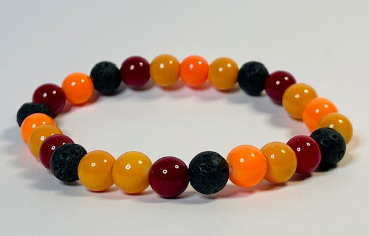 Multi-Color with Lava Rock Bracelet