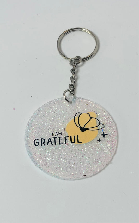 "I am grateful" Mental Health Keychain