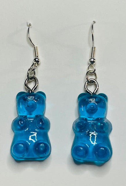 Light Blue Gummy Bear Dangle Earrings
