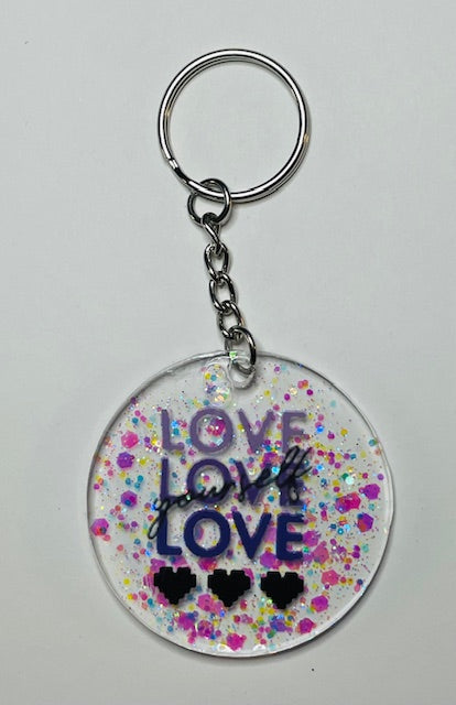 "Love Love Love" Keychain