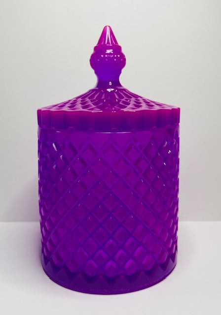 Purple Resin Jar with Lid
