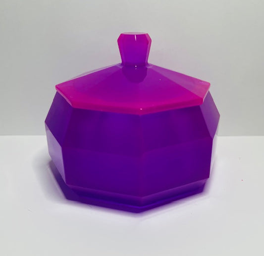Purple Resin Trinket Box with Lid