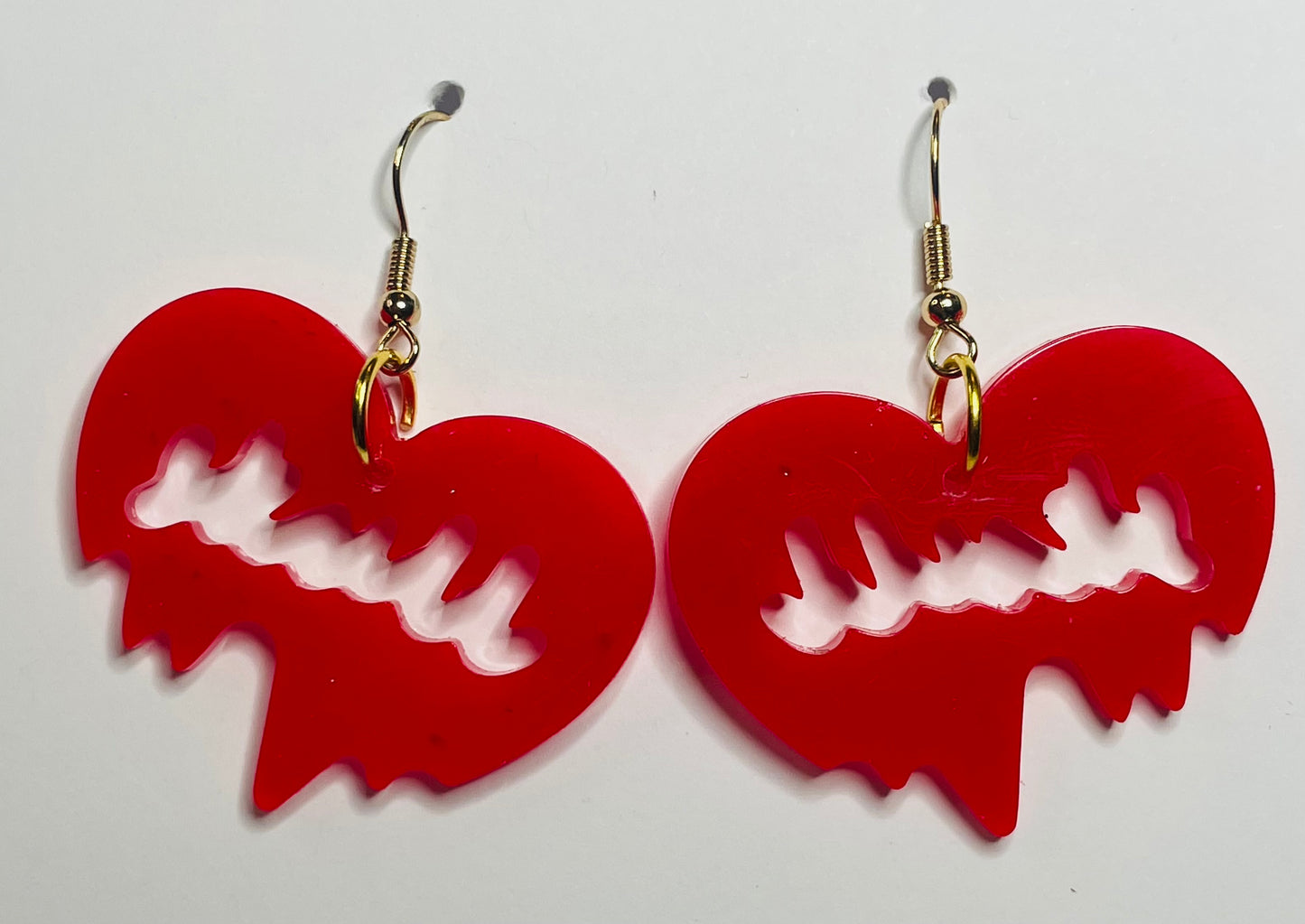 Bleeding Heart Dangle Earrings