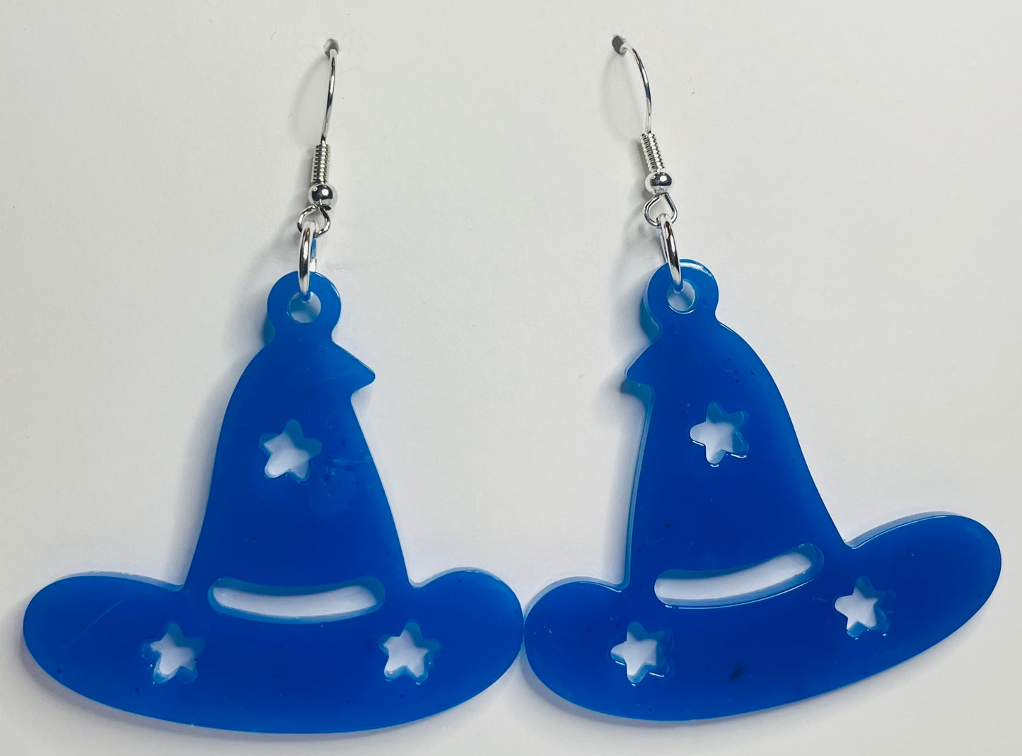 Blue Witch Hats Dangle Earrings