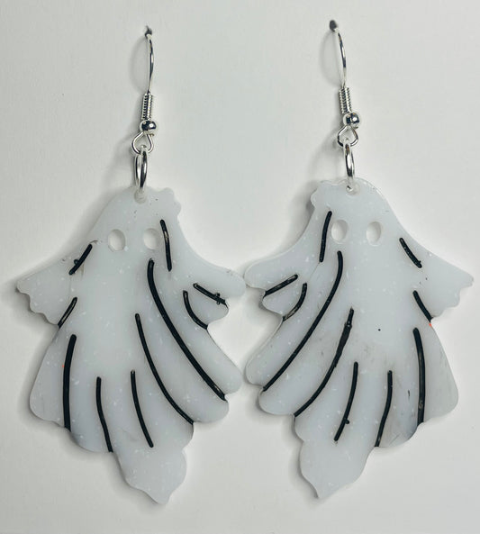 Detailed Ghost Dangle Earrings