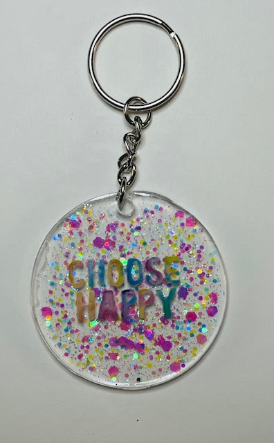 "Choose Happy" Keychain